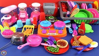 Pretend Cooking With Toy Kitchen amp Cooking Toys [upl. by Myrtice]