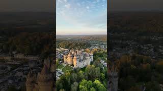 Château de Pierrefonds at Sunset in 4K  Spectacular Golden Hour Views [upl. by Kcirre]