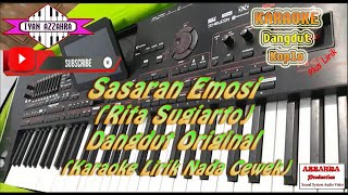 SASARAN EMOSI  Karaoke Dangdut Original  Nada Cewek  Rita Sugiarto [upl. by Inglis]