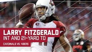 Campbell Picks Off Gabbert amp Sets Up Fitzgeralds Big TD Catch  Cardinals vs 49ers  NFL [upl. by Adnhoj328]