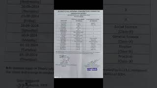 Class 9 amp 10 half yearly exam routine 202425 seba  halfyearly 2024 viral trending cbse ncert [upl. by Sillyrama]