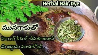 How to make herbal hair dyenatural hair dyeWhite hair to black hairSuryas food and beauty [upl. by Lally]