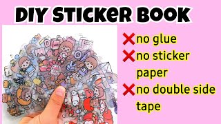 How to make stickers without glueDIY Sticker bookCute Sticker making without double side tape [upl. by Pol322]