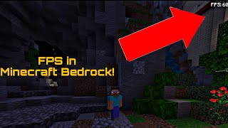 How to show your FPS COUNT in Minecraft BEDROCK [upl. by Netsirt486]