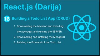 16 React JS Darija  Building a Todo List App CRUD [upl. by Selestina525]