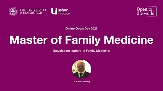 Master of Family Medicine 2023 Open Day Session [upl. by Hcir]