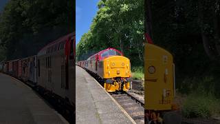 EWS Class 37 37250 with Class 14 D9520 on the rear working the freight train through Ingrow West [upl. by Ilat]