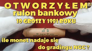 10 groszy 1981 otwarcie rulonu numizmatyka monety prl [upl. by Nawuq]