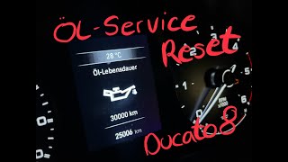 Ducato 8 Öl Service zurückstellen Oil Life Reset [upl. by Aisset]