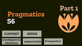 Pragmatics s6 part 1 شرح [upl. by Ecertap]