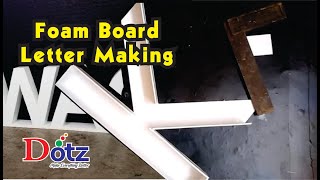 foam board letter making [upl. by Iraam]