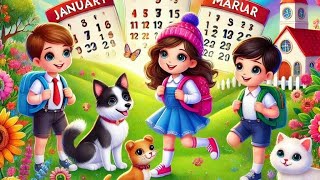 Lets Learn the Months of the Year  A Fun Kids Song  Creative Kids Corner [upl. by Standing]