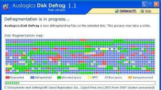 AusLogic Disk Defrag  Deframmentare disco velocemente [upl. by Narda]