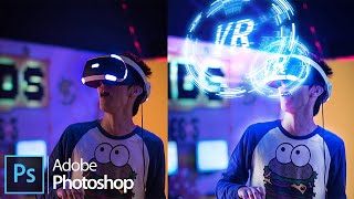 How to Make a Hologram Virtual Reality in Adobe Photoshop [upl. by Eah]