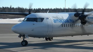 Great Sound Fokker 50 SEMFY Startup amp Departure [upl. by Strephonn]