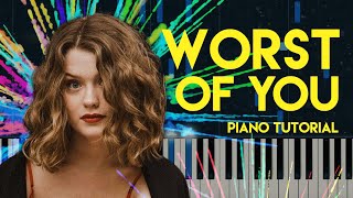 Maisie Peters  Worst Of You  Piano Tutorial [upl. by Walliw]