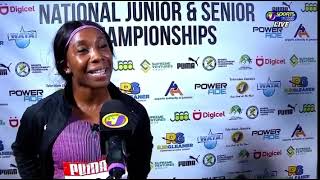 ShellyAnn FraserPryce Interview  her last race in Jamaica [upl. by Berne168]