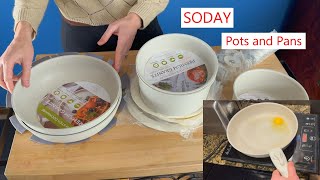 SODAY 15 Pcs Pots and Pans nonstick with detachable handle potsandpans kitchentools kitchen [upl. by Harhay549]