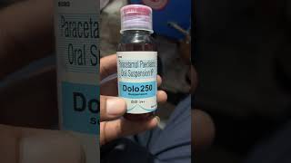 Dolo 250 suspension  Paracetamol Paediatric Oral Suspension IP shorts trending ❤️🏥 [upl. by Atalya]