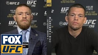 Conor McGregor and Nate Diaz join FOX Sports Live 3316 [upl. by Ecitnirp]