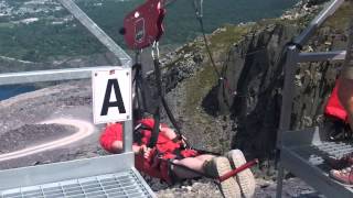 Zip World Velocity Fastest in Europe  Zip World Penryhn Quarry Snowdonia North Wales [upl. by Weidner458]