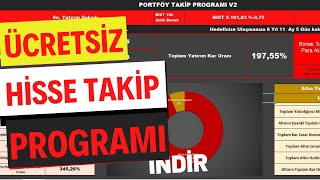 ÜCRETSİZ Portföy Takip Programı 2023 Excel Borsa Takip Uygulaması Temettü Takip Uygulaması İndir [upl. by Lennahc466]