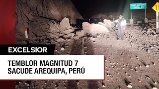 Sismo de magnitud 7 sacude la costa sur de Perú [upl. by Ahsets]