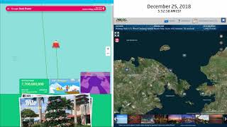 2018 NORAD amp Google Santa Tracker Live Stream  Final 15 minutes of tracking [upl. by Llerryt819]