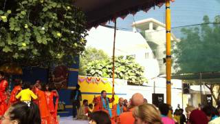 Kirtan devotional chanting during Yoga Poornima 2011 Rikhia India 1 [upl. by Anatola543]