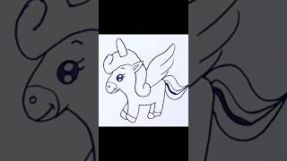 Easy drawing of horse❤ [upl. by Lon]