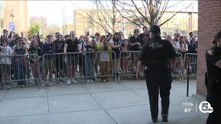 Hundreds at Kent State campus protest Kyle Rittenhouse visit [upl. by Queen]