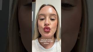 Stila Lip Stain throughout the day 😙 beauty makeup lipstain makeuptutorial lipproducts [upl. by Raines]