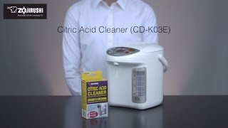 How to clean your Zojirushi Water Boiler amp Warmer using Citric Acid Cleaner CDK03EJU [upl. by Yroj736]