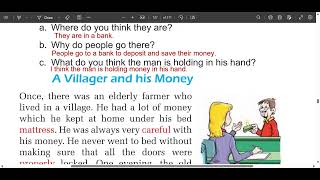 Class 5 Englishunit 11Narrating past eventsGuideA villager and his moneyGrade 5 English unit 11 [upl. by Aniretak]