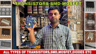 All Types Transistors  Smd  mosfet  Doides  Components  Fuese  Etc [upl. by Nosinned]