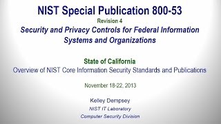 2013 NIST Training Pt 4 SP 80053  Hosted by the California Information Security Office [upl. by Linoel]