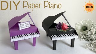 DIY MINIATURE PIANO I HOW TO MAKE PIANO FROM PAPER I DIY PAPER CRAFTS FOR HOME DECOR [upl. by Polly]