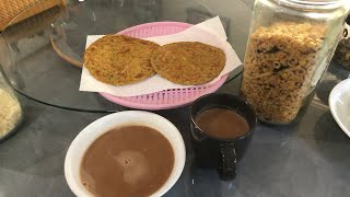 Everyday Breakfast Live from Bhavnas Kitchen  Badam Methi Malai Bhakri with Chai [upl. by Yelsek]