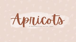 Apricots  A Handwritten Script Font Font Free Download [upl. by Gunthar]