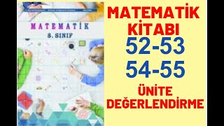 8 SINIF MATEMATİK DERS KİTABI SAYFA 52  53  54  55  8SINIF MATEMATİK MEB YAYINLARI [upl. by Sontag]