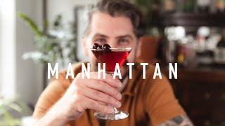 How to Make a Manhattan  a simple classic cocktail recipe [upl. by Holey]