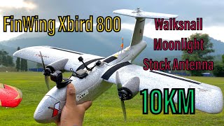 FinWing Xbird 800  Walksnail Avatar Moonlight  10KM Stock Antenna [upl. by Ahsael]