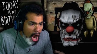 CREEPY CLOWNS  PSYCHOS  WORST BIRTHDAY  Today is my Birthday NEW HORROR GAME [upl. by Nawk]