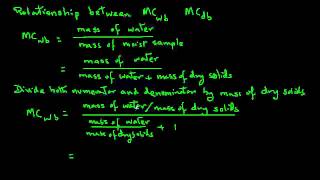 Moisture Content dry and wet basis [upl. by Iolenta]