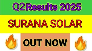 SURANA SOLAR Q2 results 2025  SURANA SOLAR results today  SURANA SOLAR Share News  FolioFN [upl. by Wilkey505]