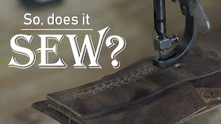 Does it sew Testing out the motorized leather patcher [upl. by Grearson]