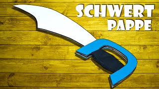 Schwert selber machen spielzeug Piratenschwert basteln aus Pappe  how to make a sword DIY craft [upl. by Womack167]