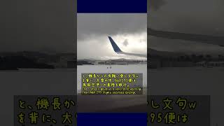 25日の雪の 鳥取空港 に 着陸 aircraft airport airplane flight ana b737800 [upl. by Kelam]