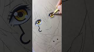 Lemon eyes coloring mashle mashlemagicandmuscles drawing anime coloredpencil shorts [upl. by Mchale]