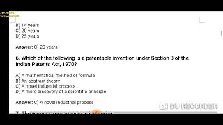 Lecture 5 Patent agent exam 2025 Sections related questions [upl. by Sezen]